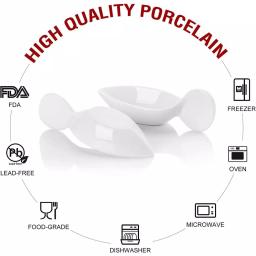 MALACASA 4.5 in. White Porcelain Ramekins Set of 12 - Ceramic Souffle Dishes and Serving Bowls thumbnail 3