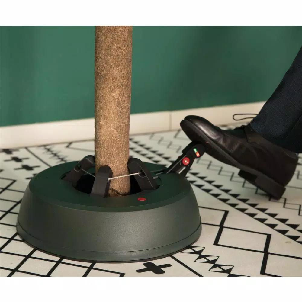 Unbranded Automatic Green Plastic Foot Pedal Christmas Tree Stand with Water Level Indicator