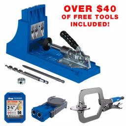 Kreg Jig K4 Pocket-Hole System with R3 Drill Guide, Face Clamp, and 50-Pack Screws thumbnail 3