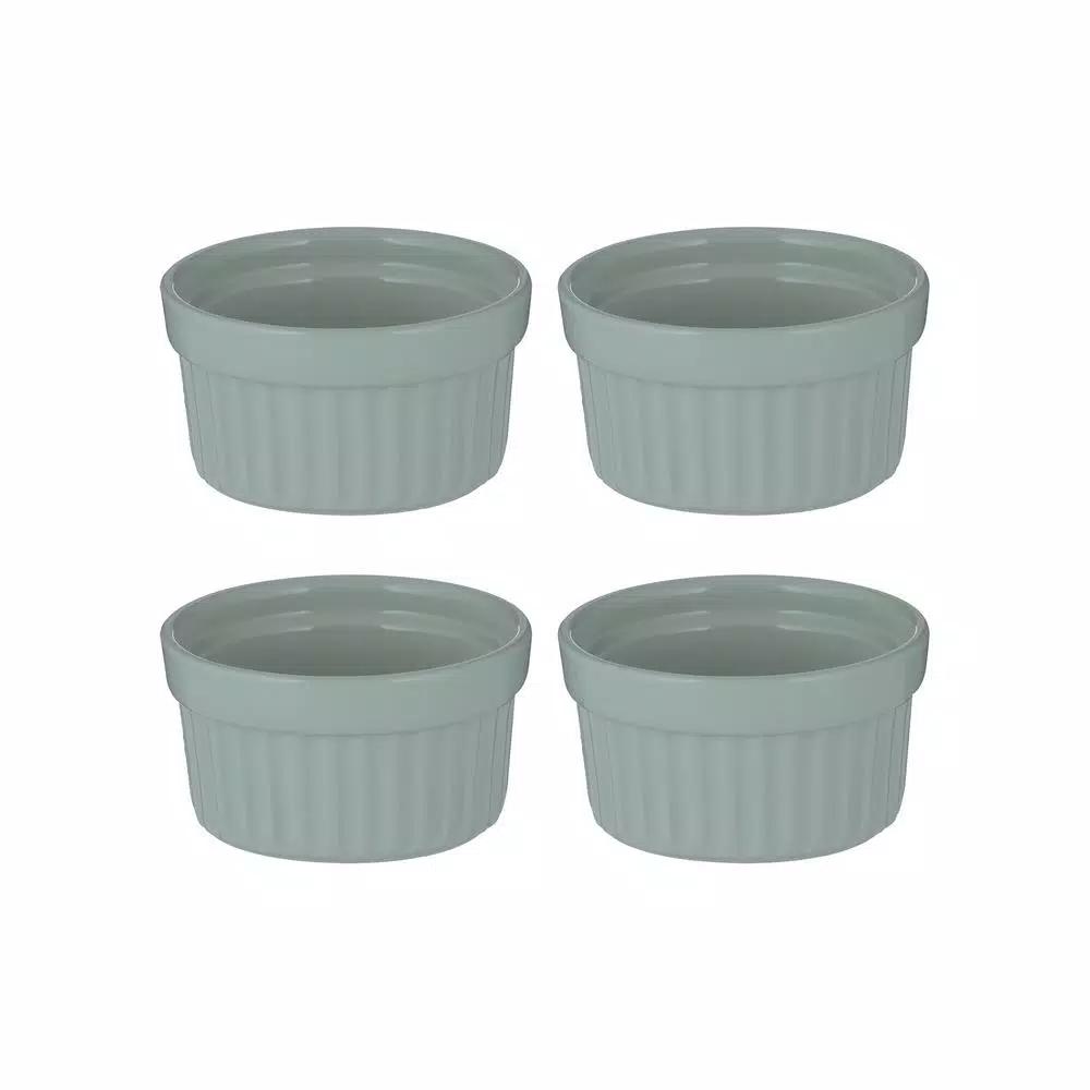 Mason Cash Classic 4-Piece Round Stoneware Ramekin Set, White