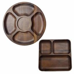 BergHOFF Acacia Natural Wood Round Serving Tray Set, 2-Piece thumbnail 1