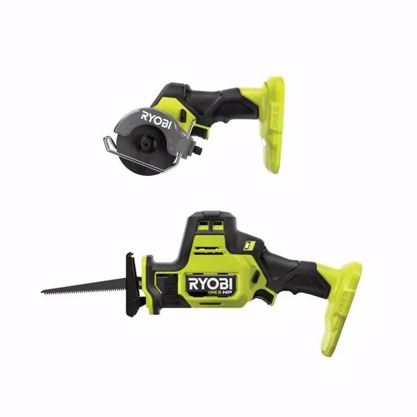 RYOBI ONE+ HP 18V Brushless Compact 2-Tool Combo Kit: One-Handed Reciprocating Saw & Cut-Off Tool