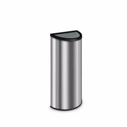 Suncast Commercial 12 Gallon Metal Crescent Indoor Trash Can with Metal Liner thumbnail 1
