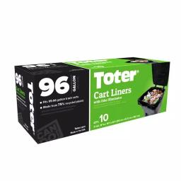 Toter 96 Gallon Trash Can Liners, 1.1 Mil Thick, 10-Count thumbnail 1