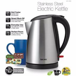 Aroma 1.7L Stainless Steel Electric Kettle, 7-Cup Capacity thumbnail 4