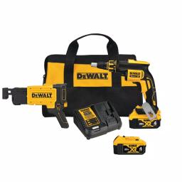 DEWALT 20V MAX XR Cordless Brushless Drywall Screw Gun Kit with Collated Attachment, 2 Batteries & Charger thumbnail 1