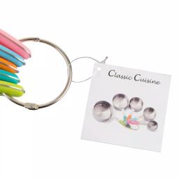 Classic Cuisine 10-Piece Stainless Steel Measuring Cups and Spoons Set with Silicone Handles thumbnail 4