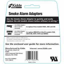 Kidde Hardwire Smoke and Combination Alarm Adapters for First Alert and BRK Models thumbnail 3