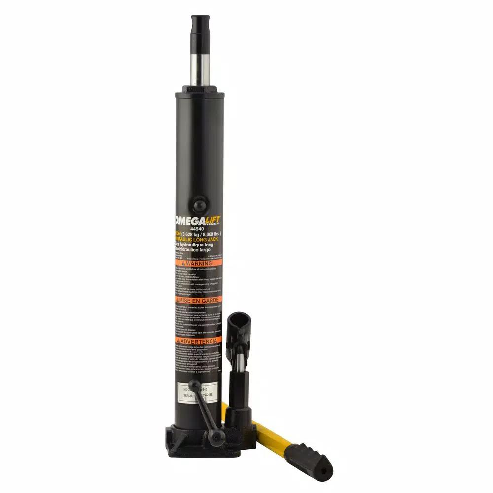 Omega 44940 Hydraulic Long Ram Crane Jack - 4 Ton Capacity - Hard Cast Steel