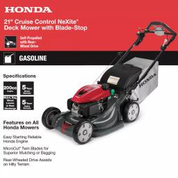 Honda 21 in. HRXVYA Self-Propelled Gas Lawn Mower with Nexite Deck and Select Drive thumbnail 3