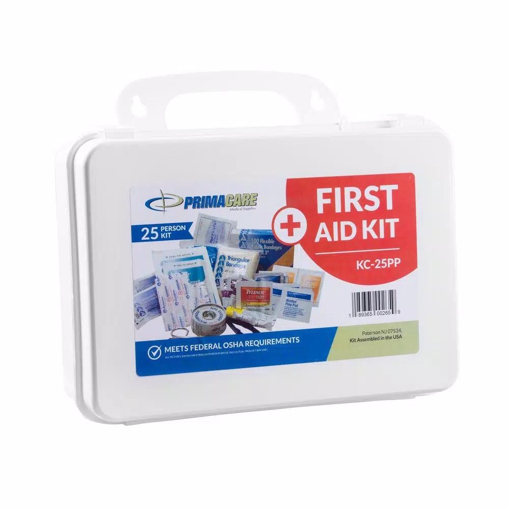 Unbranded 145-Piece OSHA Compliant First Aid Kit for 25 People - Wall Mountable Emergency Medical Kit