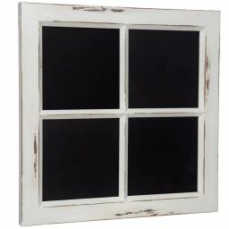 Pinnacle Distressed White Window Pane Framed Chalkboard - Rustic Farmhouse Memo Board thumbnail 3