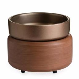 Candle Warmers Etc 5.2 in Pewter Walnut 2-in-1 Classic Fragrance Warmer thumbnail 1