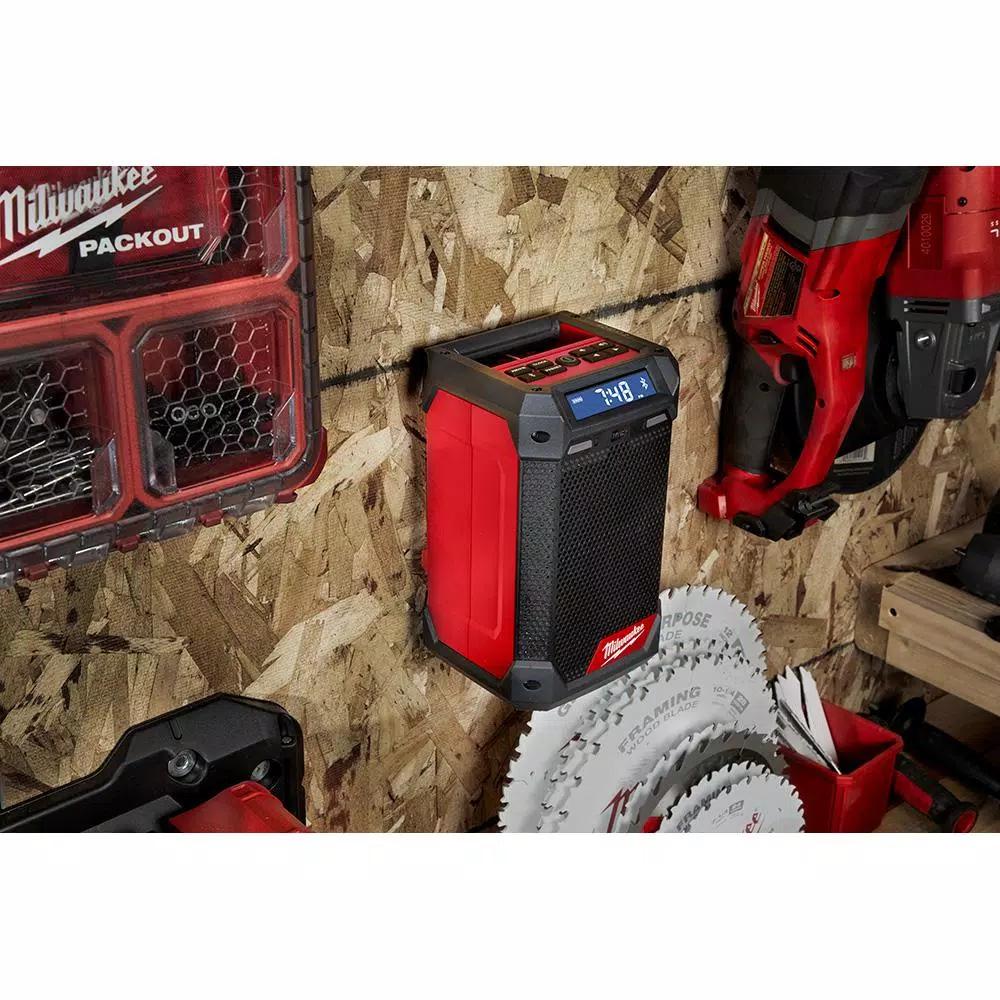 Milwaukee M12 12V Lithium-Ion Cordless Bluetooth AM/FM Jobsite Radio with Charger