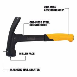 DEWALT 22 oz. Steel Framing Hammer with Rip Claw and Magnetic Nail Starter thumbnail 2