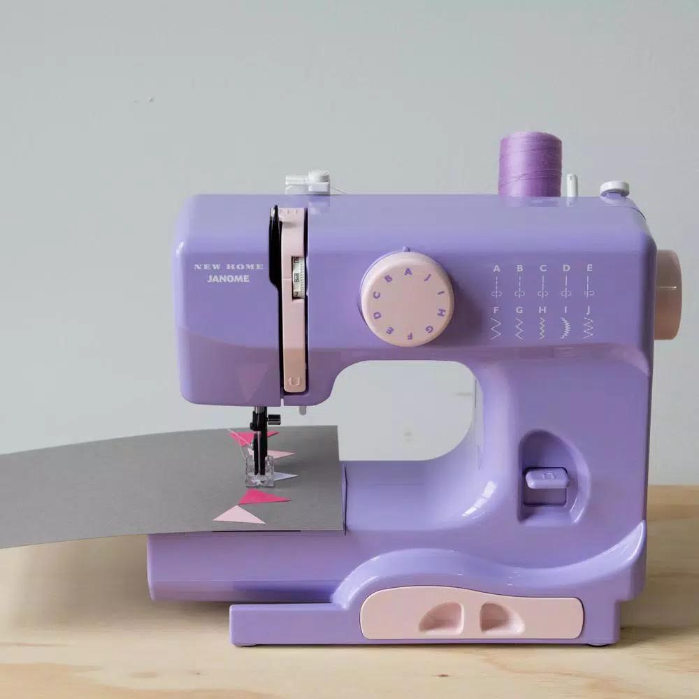 Janome Lady Compact Sewing Machine - 10 Stitch Options, 5 lbs Portable Design