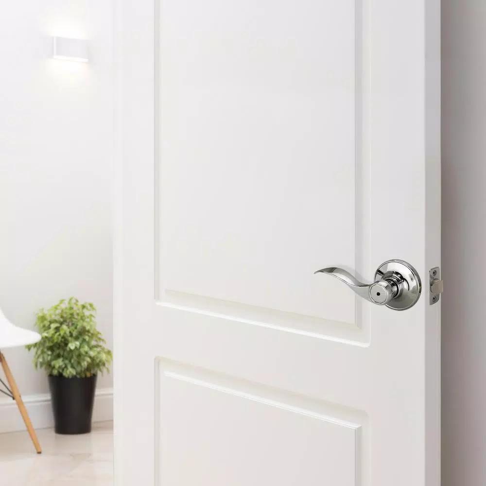 Design House Springdale Polished Chrome Privacy Bed/Bath Door Lever