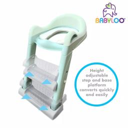 Babyloo Sterdy Potty Training Booster Seat with Adjustable Height and Removable Cushion - Mint Green thumbnail 4