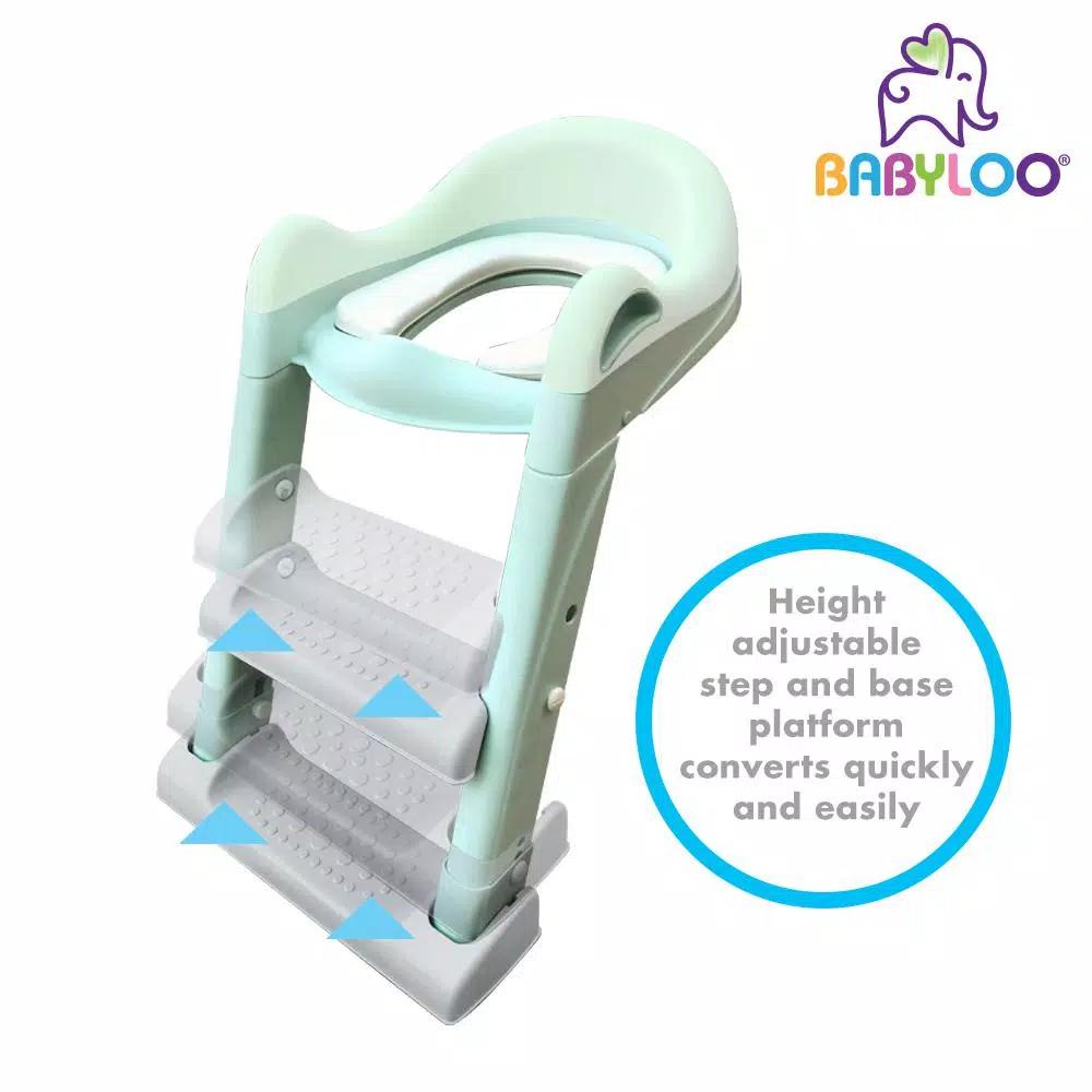Babyloo Sterdy Potty Training Booster Seat with Adjustable Height and Removable Cushion - Mint Green