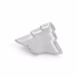 Nambe Namb 9 in. Silver Metal Alloy Christmas Tree Serving Dish, 6 oz. thumbnail 1