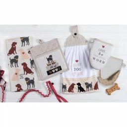Kay Dee Fur Real Pets Dog Themed Gray Cotton Kitchen Textile Set - 4 Piece thumbnail 8