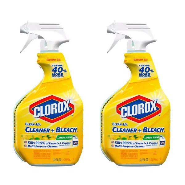 Clorox Clean-Up All Purpose Cleaner Spray with Bleach, Lemon Scent, 32 oz (2-Pack)