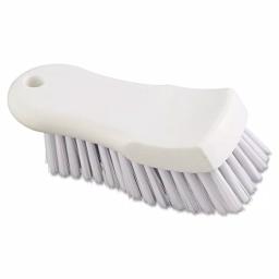 ProLine 6 in. White Polypropylene Bristle Scrub Brush with Ergonomic Handle thumbnail 2