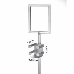 Alpine Industries 60.5 in. Sanitizing Wipes Dispenser Stand with 2-Sided Sign Holder thumbnail 4