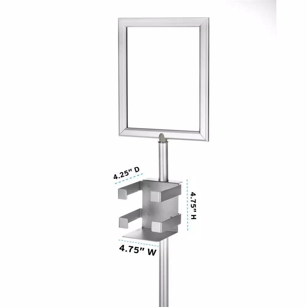 Alpine Industries 60.5 in. Sanitizing Wipes Dispenser Stand with 2-Sided Sign Holder