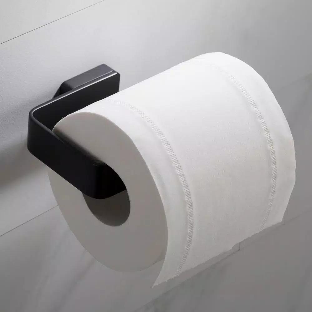 KRAUS Stelios Matte Black Solid Brass Toilet Paper Holder