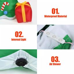 Costway 6 ft. Inflatable Christmas Tree with LED Lights and Gift Boxes, Outdoor Holiday Decor thumbnail 7