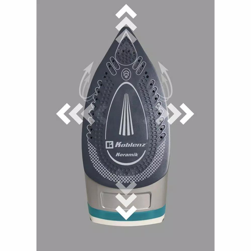 Koblenz PKK-750 SA Secure Keramik Pro Steam Iron, 1200W, Green