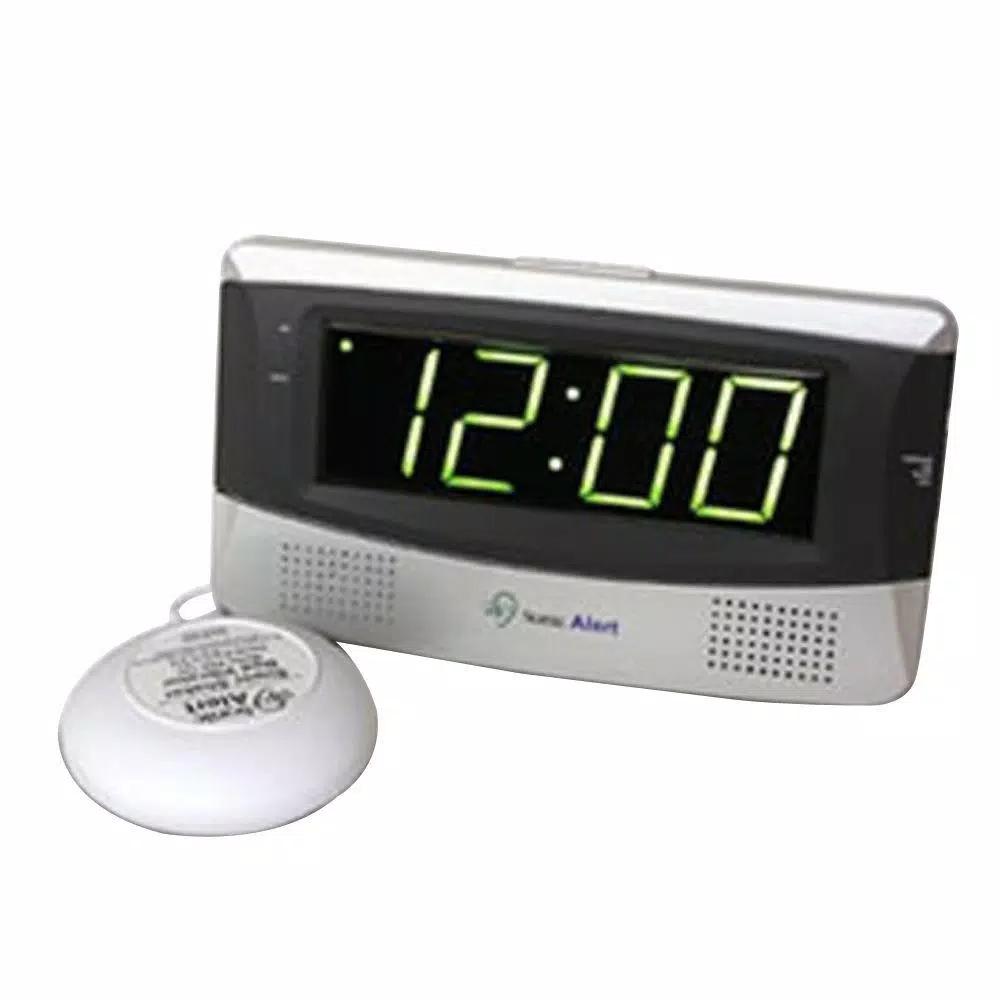 Sonic Alert Sonic Boom SB200ss Digital Alarm Clock with Super Shaker Bed Vibrating Unit - White