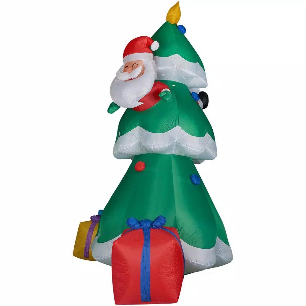 Fraser Hill Farm 20 ft. Christmas Tree Inflatable with Santa and Gifts, Pre-lit Outdoor Holiday Decoration