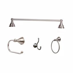 ARISTA Summit Collection 4-Piece Bathroom Hardware Kit, Satin Nickel thumbnail 1