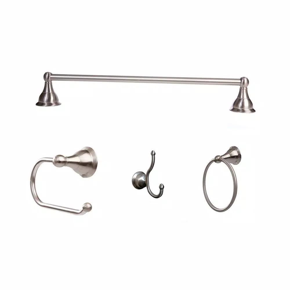 ARISTA Summit Collection 4-Piece Bathroom Hardware Kit, Satin Nickel