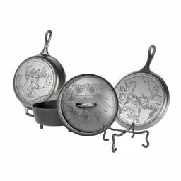 Lodge Wildlife Series 5-Piece Cast Iron Cookware Set with Moose, Deer, and Pheasant Designs thumbnail 1