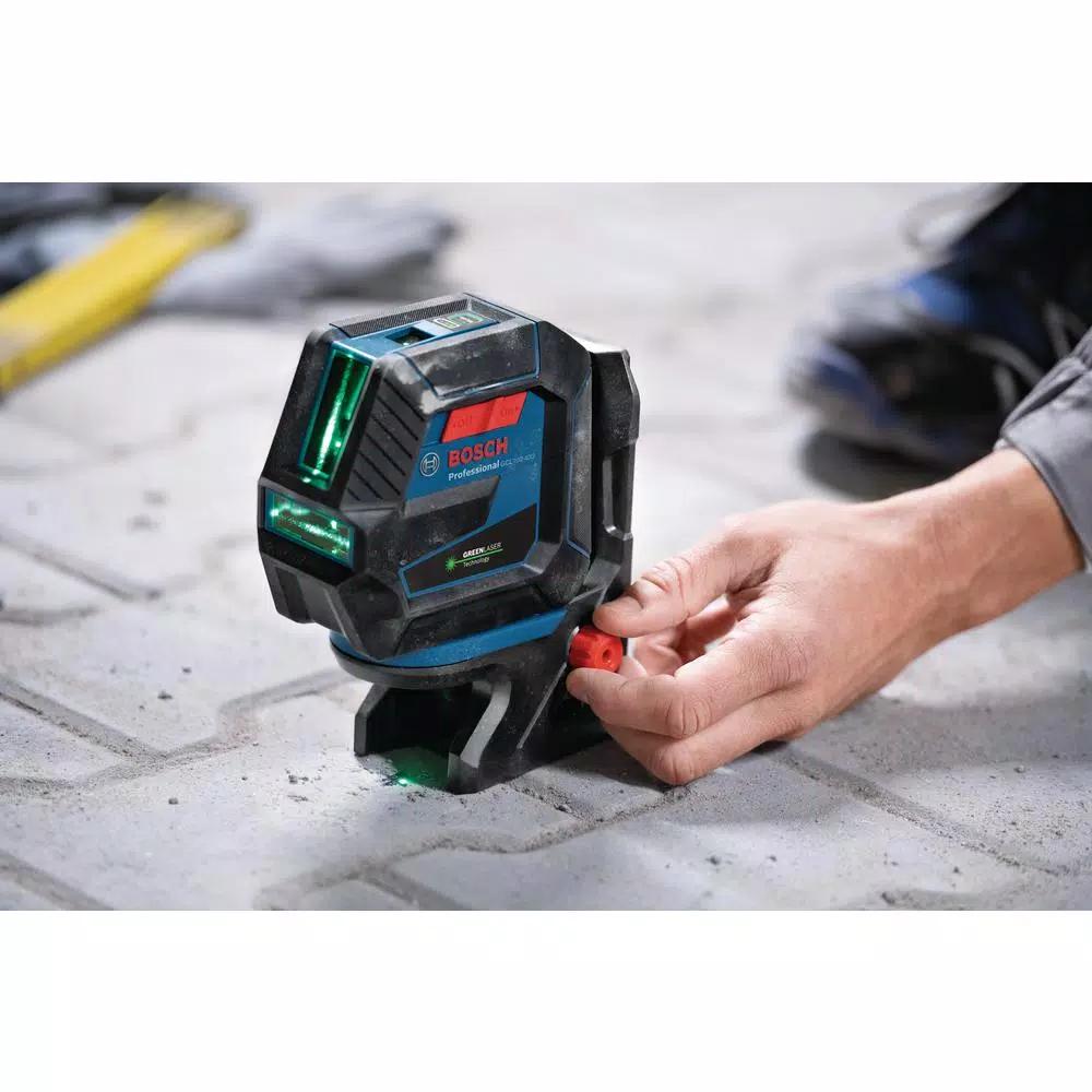 Bosch GCL100-40G Green Beam Self-Leveling Cross-Line Laser Level with Plumb Points