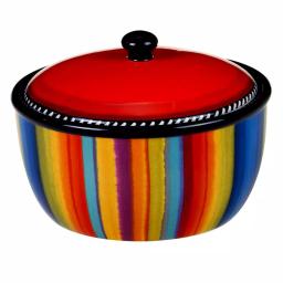 Certified International Sierra 8.25 in. Multicolored Earthenware Bean Pot thumbnail 1