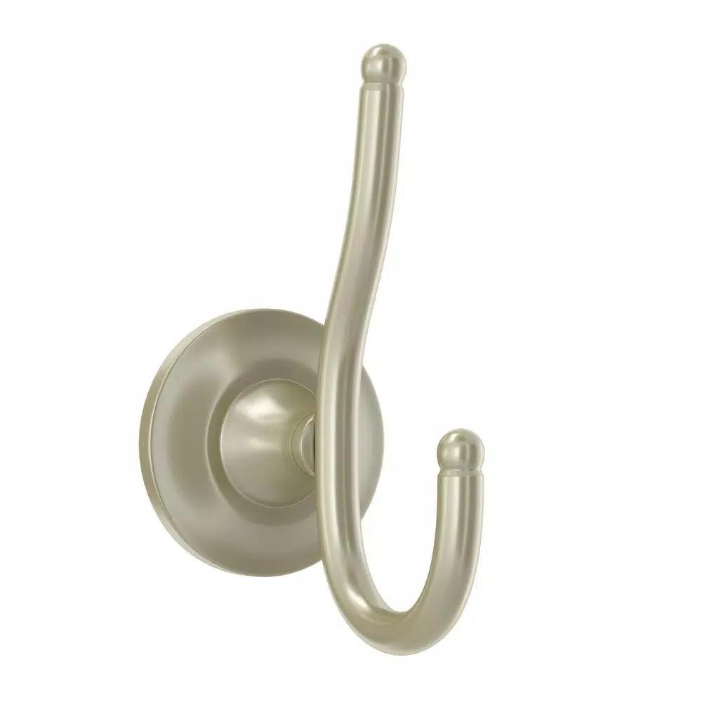 Glacier Bay Cooperton Double Robe Hook in Brushed Nickel, Zinc Alloy
