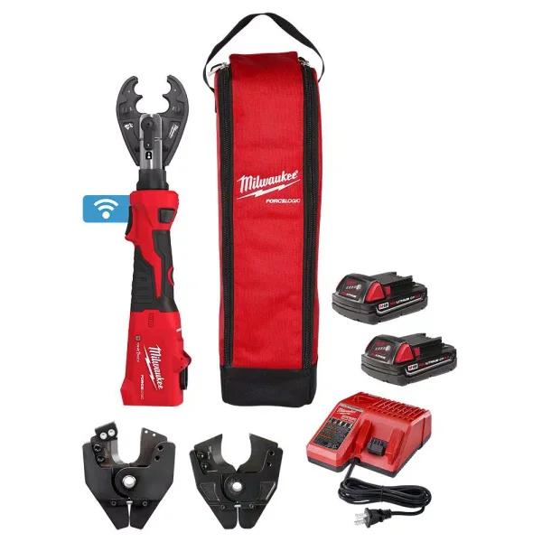 Milwaukee M18 FORCE LOGIC 6-Ton Cordless Utility Crimping Kit with O-D3 Jaw