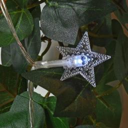 LUMABASE Battery Operated LED Star String Lights, Cool White, 8 ft. (Set of 2) thumbnail 2