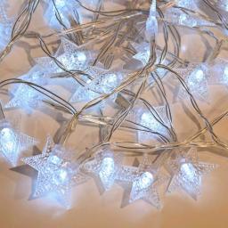 LUMABASE Battery Operated LED Star String Lights, Cool White, 8 ft. (Set of 2) thumbnail 3
