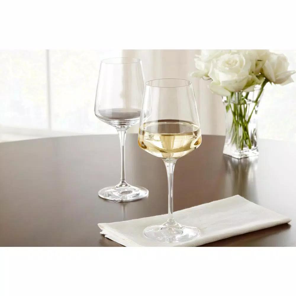 Home Decorators Collection Genoa Lead-Free Crystal White Wine Glasses, 15.5 fl. oz. (Set of 8)