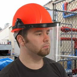 ERB E13 Black Face Shield Carrier for Omega II, Americana and Liberty Hard Hats thumbnail 2