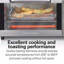 Hamilton Beach Sure-Crisp 4-Slice Air Fryer Toaster Oven, Stainless Steel thumbnail 7
