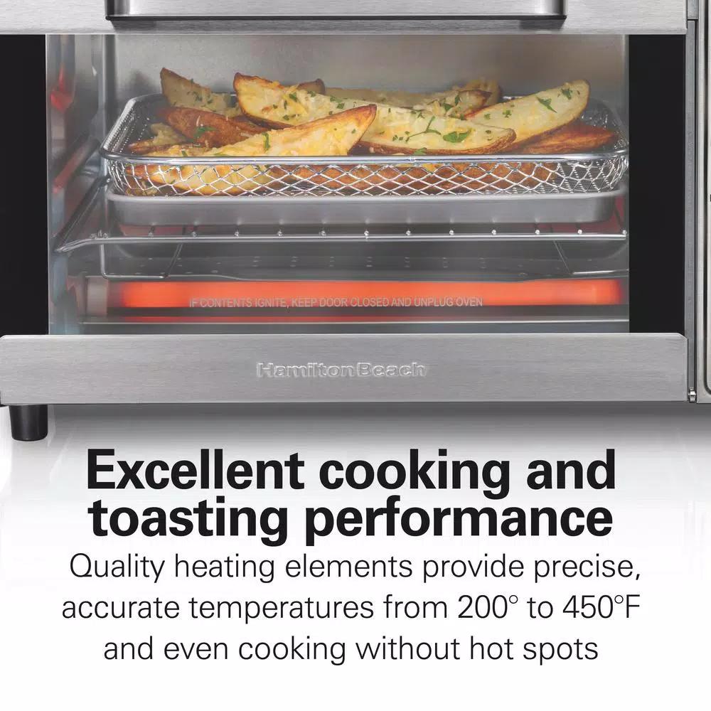 Hamilton Beach Sure-Crisp 4-Slice Air Fryer Toaster Oven, Stainless Steel