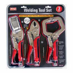 KING's 3-Piece Welding Tool Set, Drop Forged Steel Locking Pliers and Welding Clamps thumbnail 2