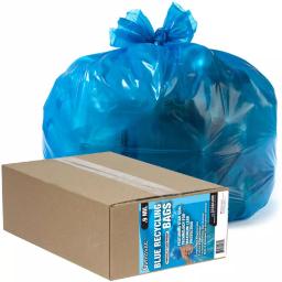 Ultrasac 33 Gallon Blue Recycling Trash Bags, Heavy Duty, 50-Count thumbnail 1