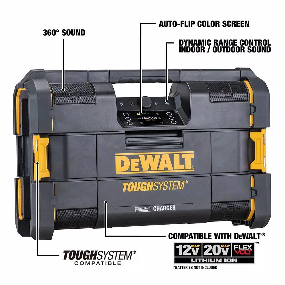 DEWALT TOUGHSYSTEM 2.0 Bluetooth Jobsite Radio and Charger